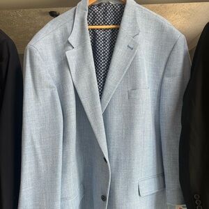 Very Nice Mens Oak Hill Blazer Summer Weight Blue Tweed